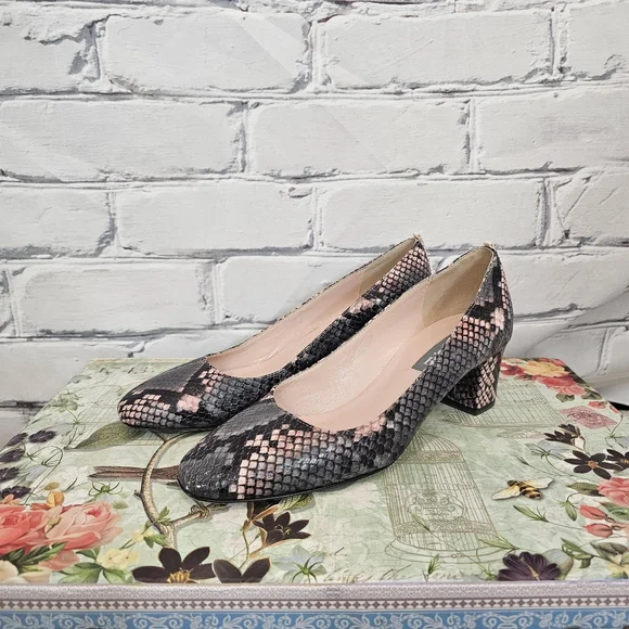 SJP Python Print Leather Pumps - Picture 1 of 7